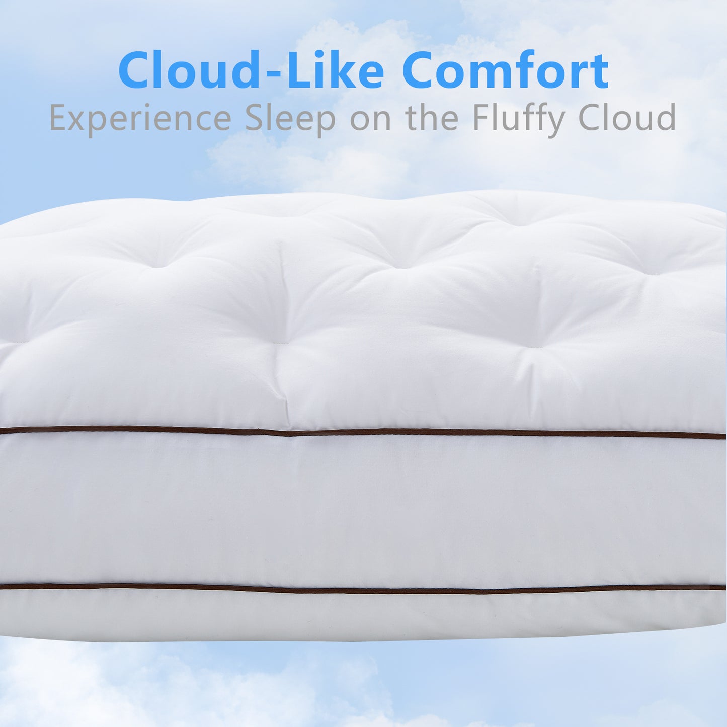 YOUR MOON Extra Soft Support Pillows Queen Size, Single Down Alternative Pillow for Sleeping, Fluffy Plush Bed Pillow, Medium Thick Luxury Pillows