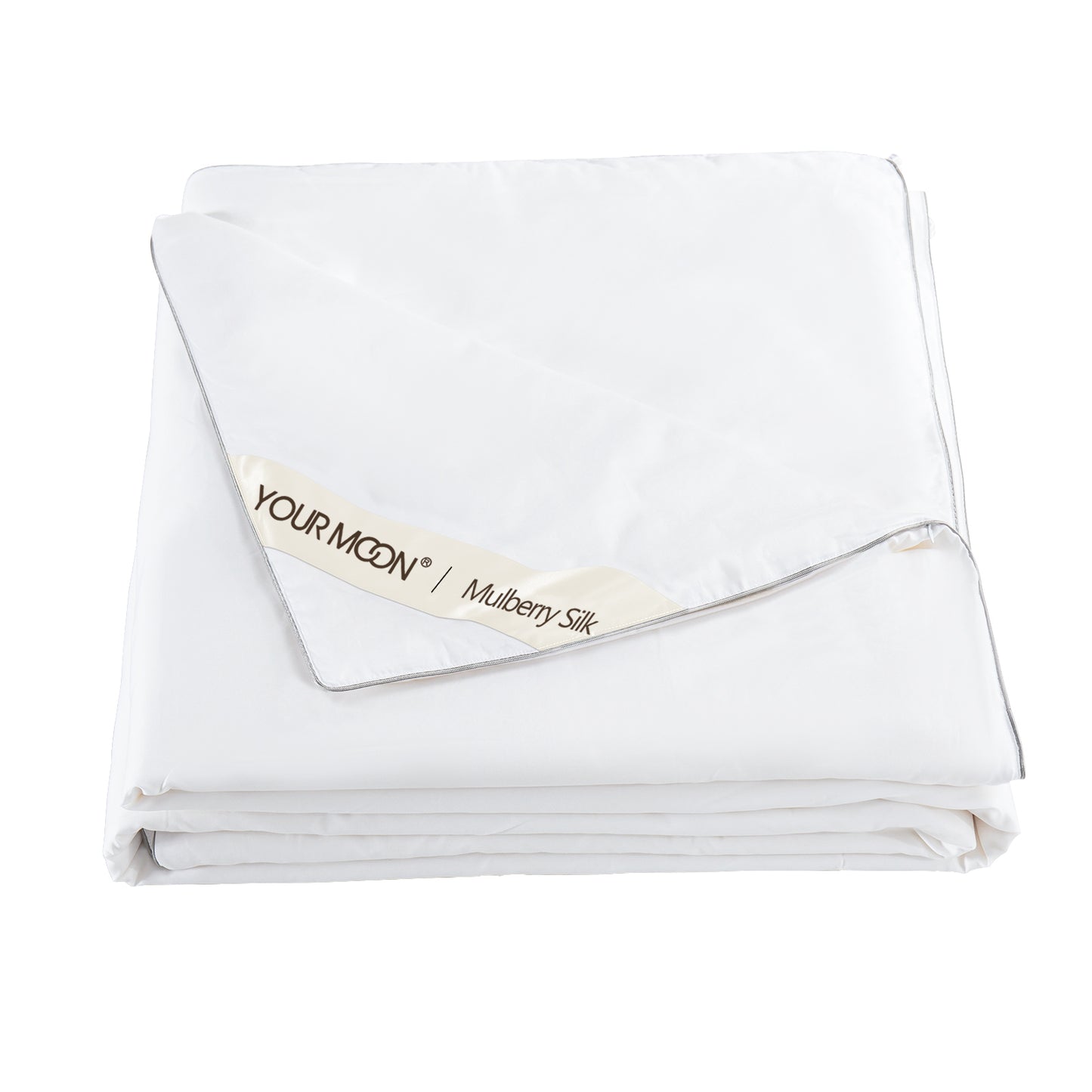 YOUR MOON Luxurious Summer/Spring Lightweight Mulberry Silk Comforter, 100% Natural Long Strand Silk Fill Duvet Blankets, Luxury Silk Bedding Summer, Noiseless Cotton Shell
