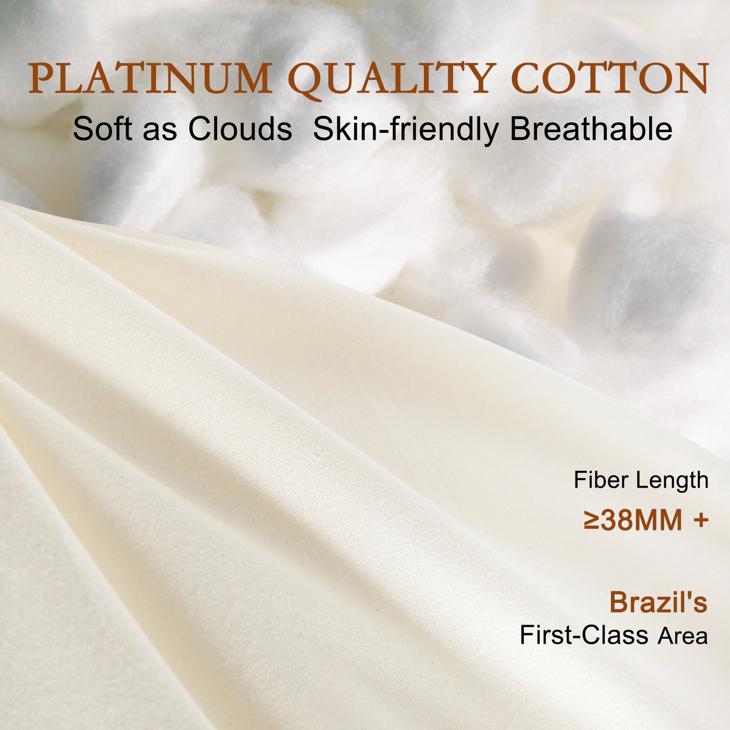 YOUR MOON Soft Natural Wool Pillow Queen Size, Fluffy Down Alternative Pillows for Side Sleeper, Support Gusseted Bed Pillow for Sleeping, 100% Cotton Cover