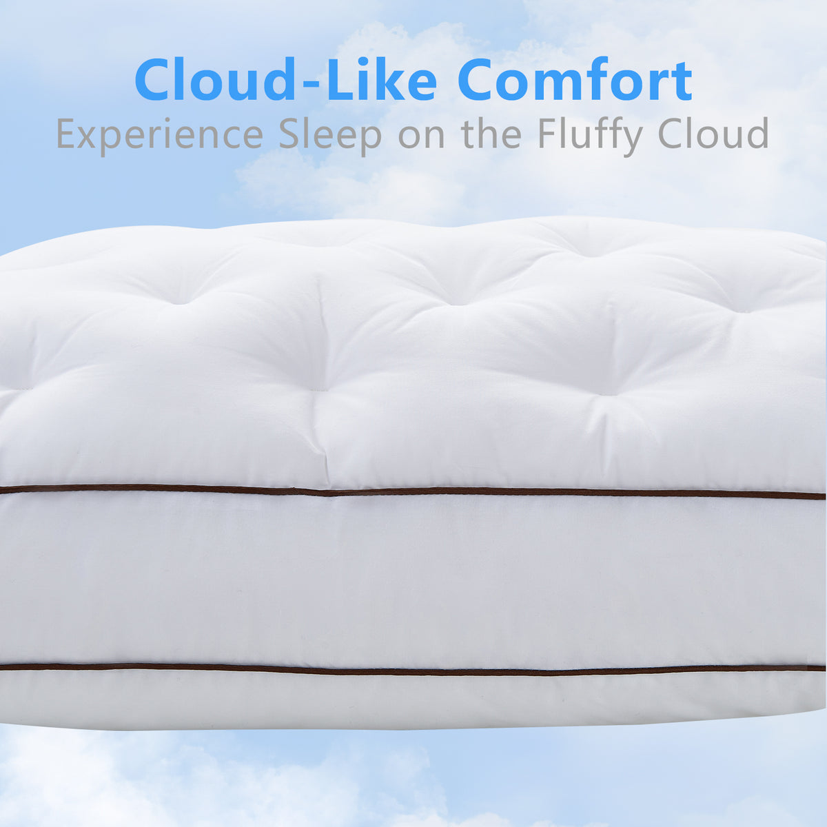 YOUR MOON Extra Soft Support Pillows Queen Size, Single Down Alternative Pillow for Sleeping, Fluffy Plush Bed Pillow, Medium Thick Luxury Pillows