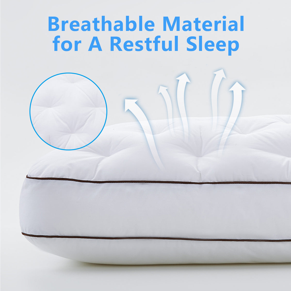 YOUR MOON Extra Soft Support Pillows Queen Size, Single Down Alternative Pillow for Sleeping, Fluffy Plush Bed Pillow, Medium Thick Luxury Pillows