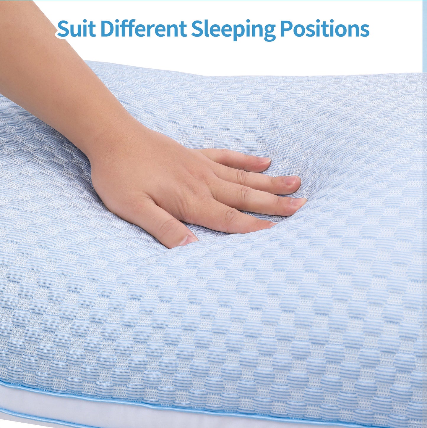 YOUR MOON Support Cooling Pillow Standard Size Set of 2, Breathable Soft Cool Pillows for Sleeping, Cold Pillows That Stay Cold, Down-Alternative Filling Bed Pillow for Side Stomach Sleepers