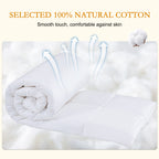 YOUR MOON Luxurious All Season Wool Comforter Queen Size 100% Natural Australian Lamb Wool Duvet, Hypoallergenic Premium Wool Filled Comforter, Noiseless Cotton Cover, Medium Weight