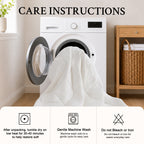 YOUR MOON Machine Washable Wool Comforter Queen, All Season, White 100% Australian Long-Staple Wool Filling, Noiseless Cotton Shell, 300 GSM Medium weight, Wool Duvet Insert for Year-Round