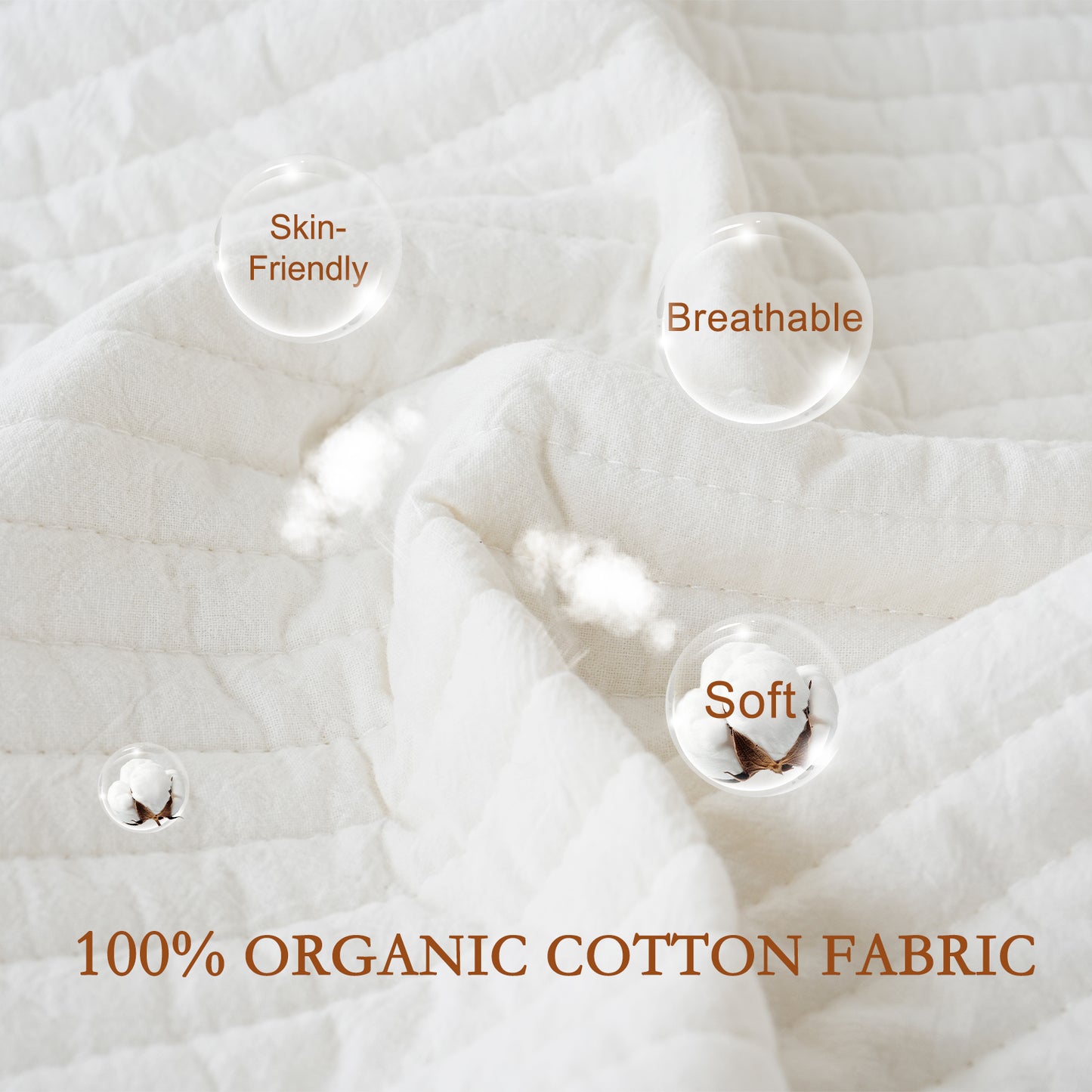 YOUR MOON 100% Wool Mattress Pad Queen, Natural Cotton Cover, White 200 GSM Australian Wool Filling, Quilted Wool Mattress Pad, Fitted Mattress Bed Cover with 16-Inch Deep Pocket