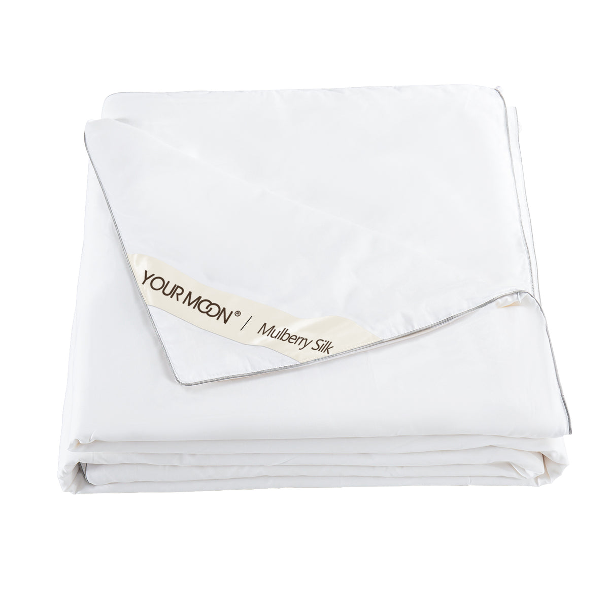 YOUR MOON Luxurious Summer/Spring Lightweight Mulberry Silk Comforter, 100% Natural Long Strand Silk Fill Duvet Blankets, Luxury Silk Bedding Summer, Noiseless Cotton Shell