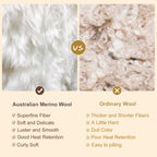 YOUR MOON Pure Merino Wool Blanket Twin Size 100% Australian Natural Wool Bed Blanket, Washable Wool Blanket Throw, Hypoallergenic- Non-Itchy Or Scratchy Fabric