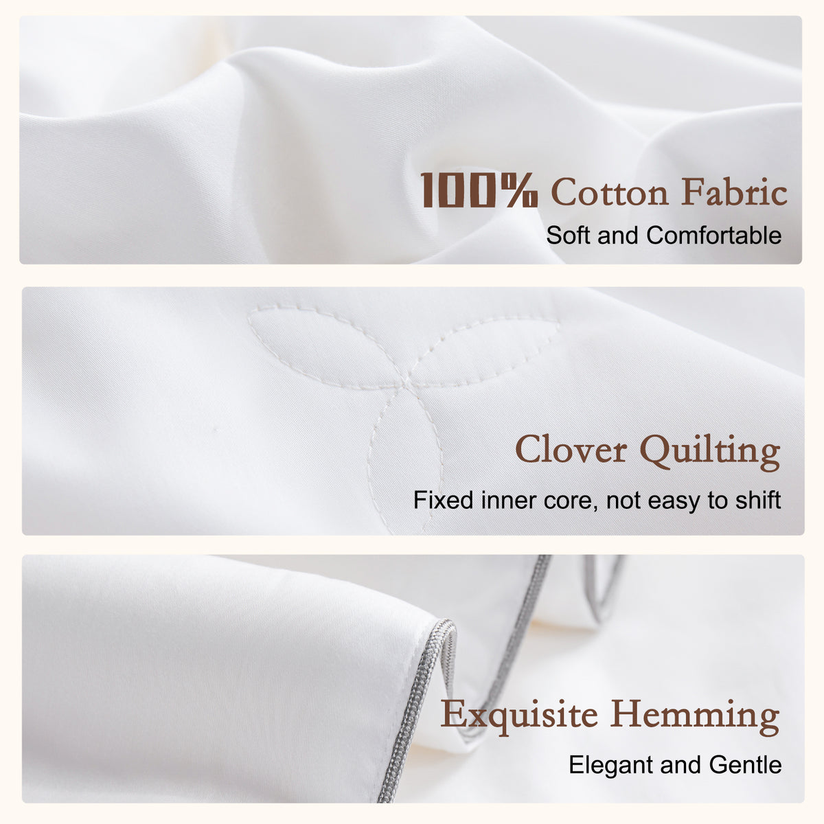 YOUR MOON Pure Mulberry Silk Comforter for All Season,100% Natural Long Strand Silk Fill Duvet, Luxury Mulberry Silk Bedding, Noiseless Cotton Shell