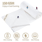 YOUR MOON Luxurious Summer/Spring Lightweight Mulberry Silk Comforter, 100% Natural Long Strand Silk Fill Duvet Blankets, Luxury Silk Bedding Summer, Noiseless Cotton Shell