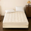 YOUR MOON Wool Mattress Pad Queen, 51% Australian Wool, 200GSM-White Natural Cotton Cover, Quilted Wool Mattress Pad, Fitted Mattress Bed Cover with 16-Inch Deep Pocket