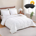 YOUR MOON Luxurious All Season Wool Comforter Queen Size 100% Natural Australian Lamb Wool Duvet, Hypoallergenic Premium Wool Filled Comforter, Noiseless Cotton Cover, Medium Weight