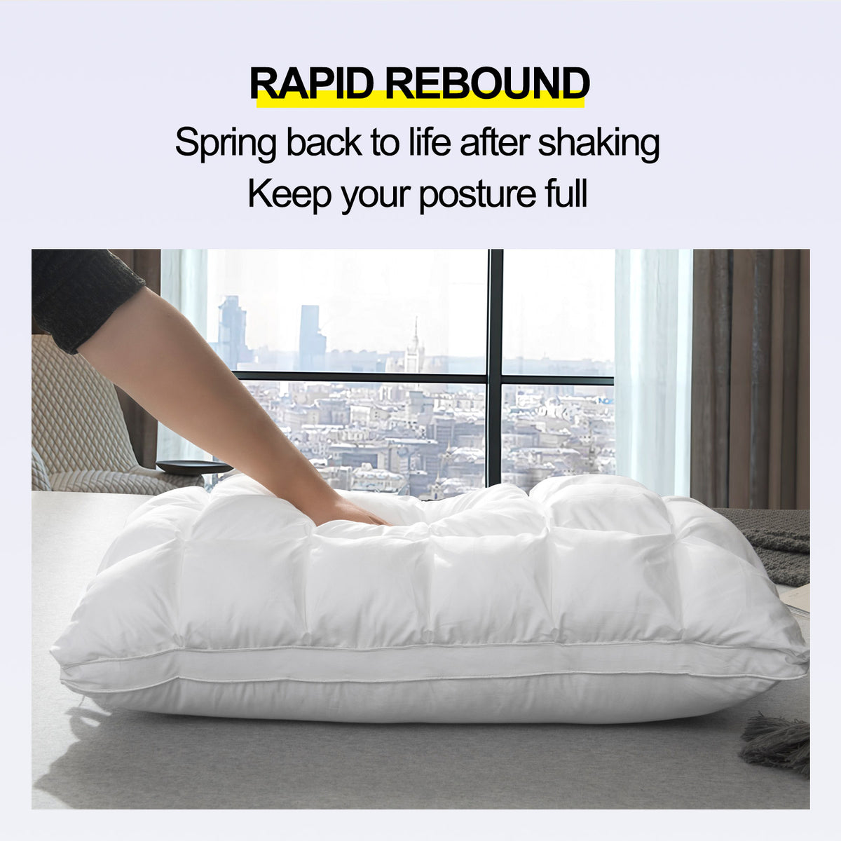 YOUR MOON Soft Pillows Quuen for Sleeping, Support Fluffy Down Alternative Pillow