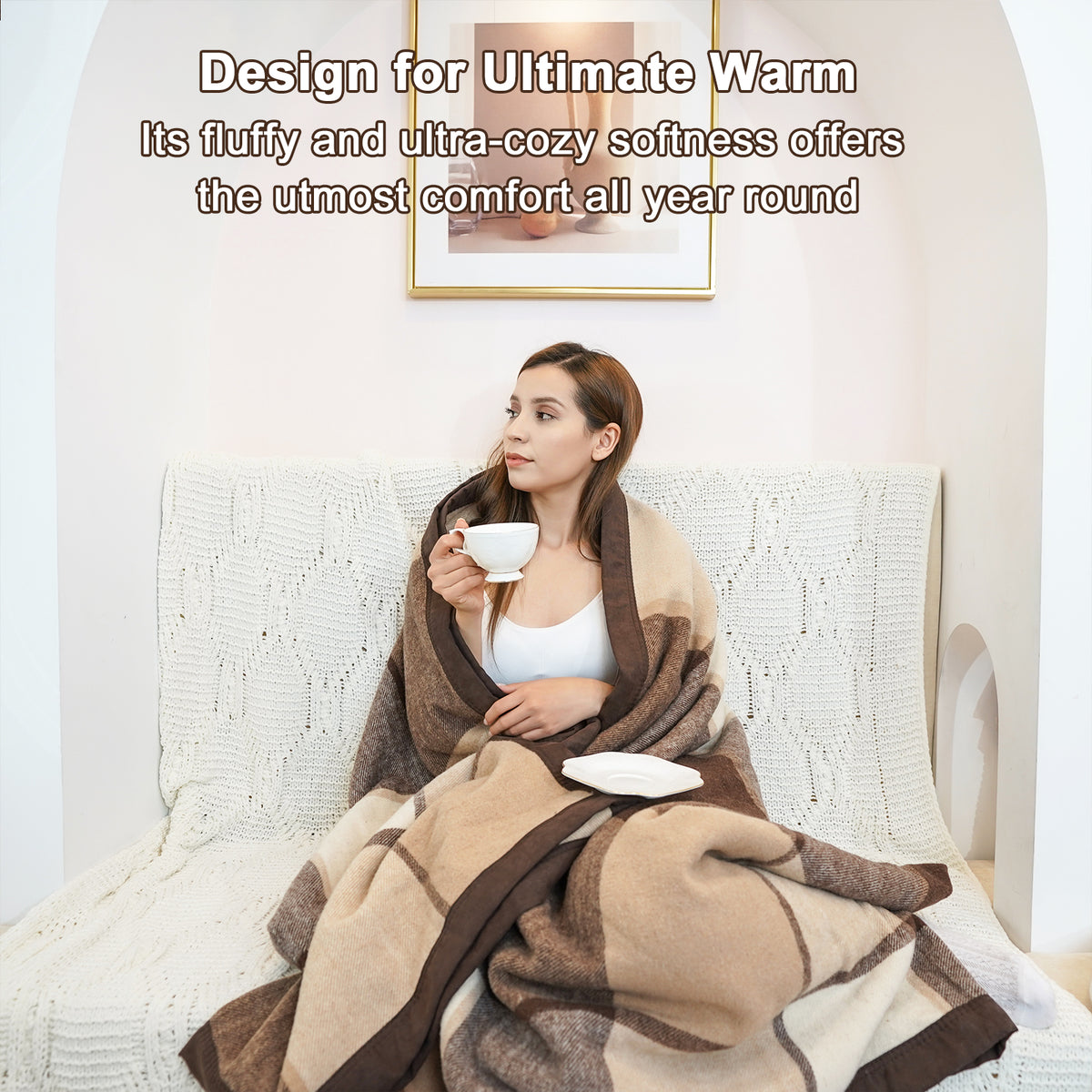 YOUR MOON Pure Wool Blanket Bed Twin Size, 100% Australian Natural Wool Bed Blanket, Washable Wool Blanket Throw, Hypoallergenic- Non-Itchy Or Scratchy Fabric