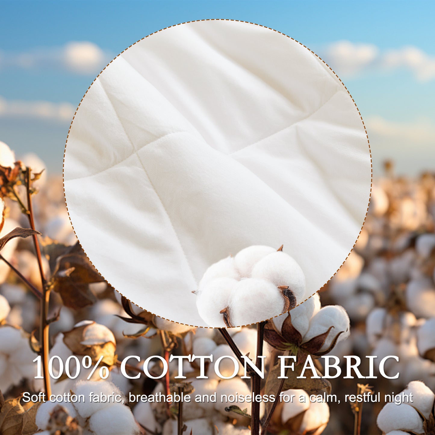 YOUR MOON All Season Wool Comforter Queen Size, Cotton Shell, White 100% Australian Wool Filling, 300 GSM Medium Weight, Soft Breathable Wool Duvet Insert for Year-Round Use, 90 x 90 in
