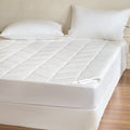 YOUR MOON Natural Wool Mattress Pad Queen Size, 100% Australian Wool Filling Mattress Topper, 200GSM Quilted Fitted Mattress Bed Cover, Breathable Cotton Cover with 16" Deep Pocket(White)