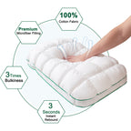 YOUR MOON Fluffy Support Bed Pillow Standard Size, Super Soft Premium Down-Alternative Filling for Sleeping, Luxury Hotel Quality Bed Pillows for Side Sleeper