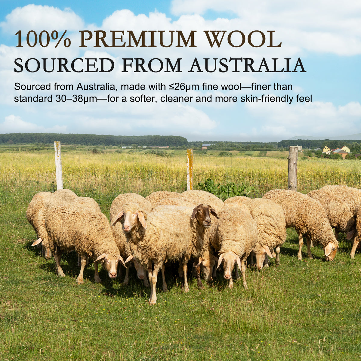 YOUR MOON Lightweight Wool Comforter Queen, Cotton Shell, White 100% Natural Australian Wool Filling, 100 GSM Summer Weight Thin Wool Duvet Insert for Warm-Weather