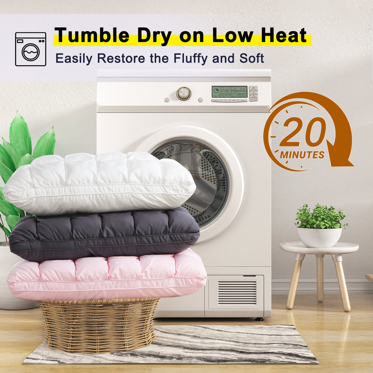 YOUR MOON Soft Pillows Quuen for Sleeping, Support Fluffy Down Alternative Pillow