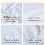 YOUR MOON Luxurious Summer/Spring Lightweight Mulberry Silk Comforter,100% Natural Long Strand Silk Fill Duvet, Luxury Silk Bedding, Cooling Rayon Derived from Bamboo Shell