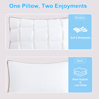 YOUR MOON Soft Pillow Queen for Sleeping, Super Soft Support Down Alternative Pillow, 100% Cotton Shell Luxury Comfy Fluffy Bed Pillows for Sleep